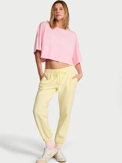 Victoria's Secret Angel Essentials Off-duty Fleece Jogger Sweatpant In Pink