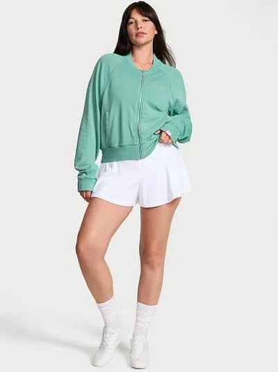 Victoria's Secret Angel Essentials Off-duty Terry Bomber Jacket In Blue