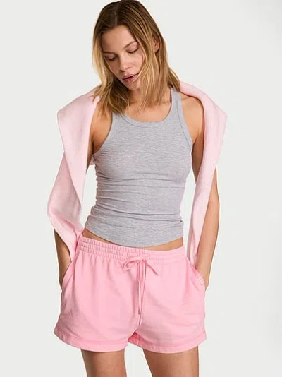 Victoria's Secret Angel Essentials Off-duty Terry Lounge Shorts In Pink