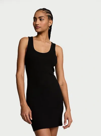 Victoria's Secret Angel Essentials Vs Iconic Rib Tank Dress In Black