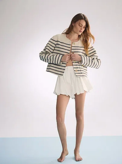 Victoria's Secret Atelier X Altuzarra X Striped Cotton Jacquard Jacket In White