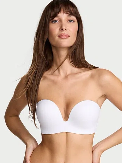 Victoria's Secret Bare Bombshell Add-2-cups Push-up Strapless Bra In White