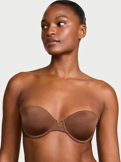 Victoria's Secret Bare Illusions Lightly Lined Smooth Strapless Bra In Brown