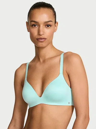 Victoria's Secret Bare Infinity Flex Lightly Lined Wireless Plunge Bra In Blue