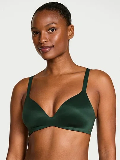 Victoria's Secret Bare Infinity Flex Lightly Lined Wireless Plunge Bra In Green