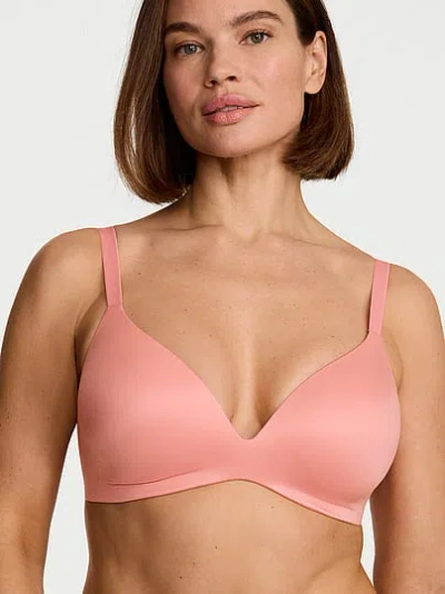 Victoria's Secret Bare Infinity Flex Lightly Lined Wireless Plunge Bra In Pink
