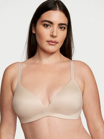 Victoria's Secret Bare Infinity Flex Lightly Lined Wireless Plunge Bra In Neutral