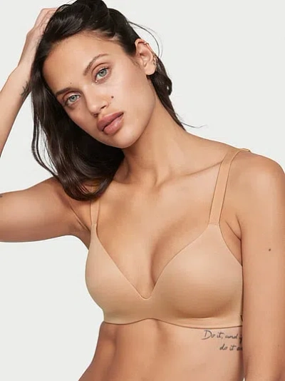 Victoria's Secret Bare Infinity Flex Lightly Lined Wireless Plunge Bra In Neutral