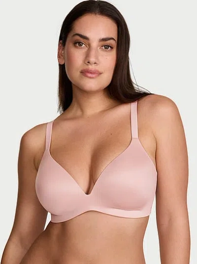 Victoria's Secret Bare Infinity Flex Lightly Lined Wireless Plunge Bra In Pink