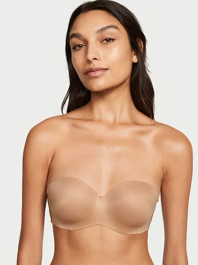 Victoria's Secret Bare Lightly Lined Smooth Strapless Bra In Brown