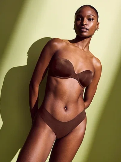Victoria's Secret Bare Lightly Lined Strapless Bra In Brown