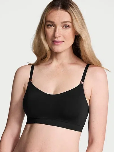 Victoria's Secret Bare Seamless Nursing Bra In Black