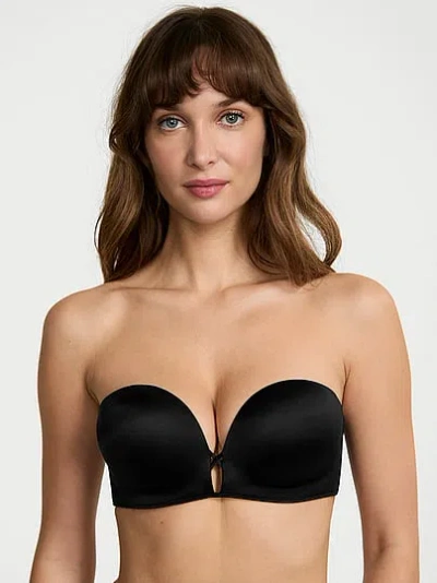 Victoria's Secret Bare Very Sexy Bombshell Add-2-cups Push-up Strapless Bra In Black