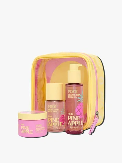 Victoria's Secret Beauty Body Care Pineapple Let's Glow Away Travel Set In Multi