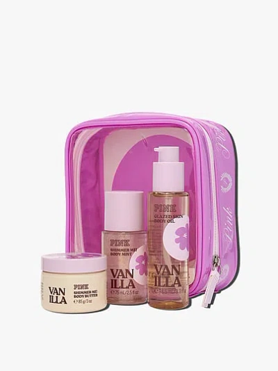 Victoria's Secret Beauty Body Care Vanilla Let's Glow Away Travel Set In Multi