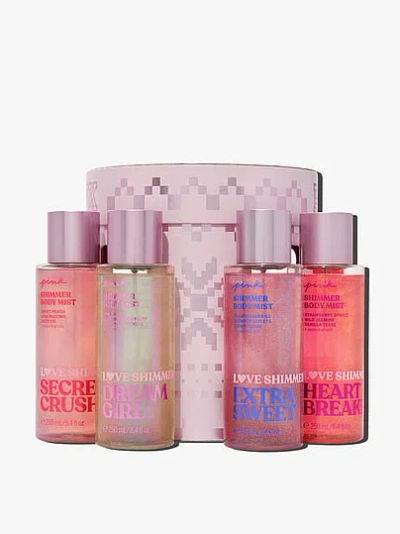 Victoria's Secret Beauty Body Fragrance 4-piece Full-size Love Shimmer Gift Set In Multi