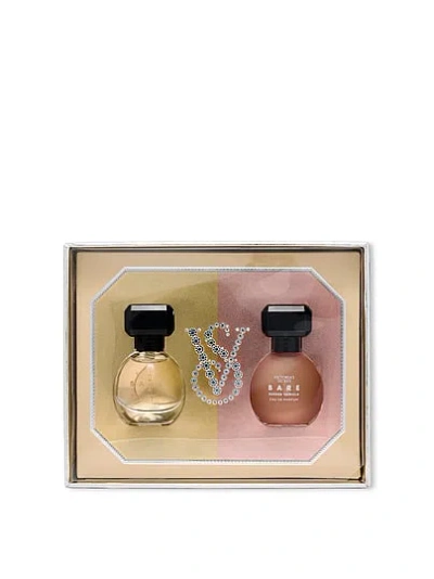 Victoria's Secret Beauty Fine Fragrance 2-piece Mini & Merry Gift Set Ft. Top Bare Perfume In Multicolored