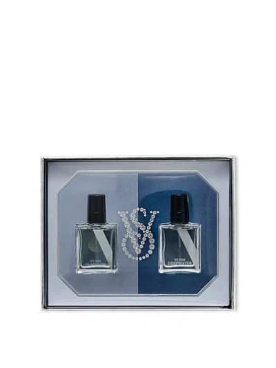 Victoria's Secret Beauty Fine Fragrance 2-piece Mini & Merry Gift Set Ft. Top Vs Him Perfume In Multicolored