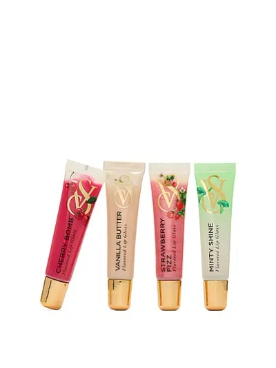 Victoria's Secret Beauty Lip 4-piece Flavor Favorites Gloss Gift Set Ft. New Vanilla Sneak Peek In Multi