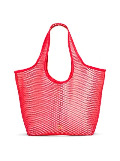 Victoria's Secret Beauty Mesh Tote Bag In Red