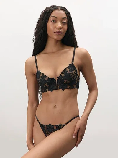 Victoria's Secret Bluebella Alara Wired Longline Bra In Black