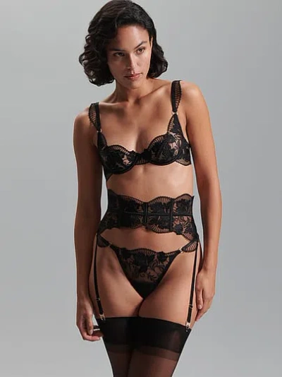 Victoria's Secret Bluebella Gabriella Waspie Suspender In Black