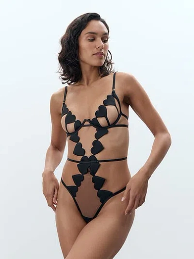 Victoria's Secret Bluebella Gia Wired Bodysuit In Black