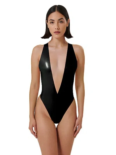 Victoria's Secret Bluebella Latex Soft Bodysuit In Black