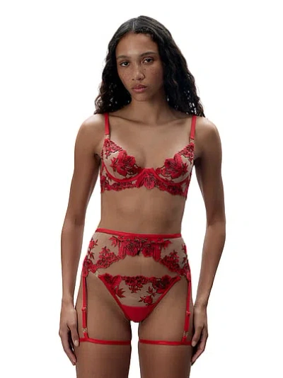 Victoria's Secret Bluebella Lavanya Garter In Red