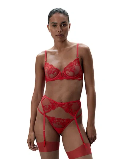 Victoria's Secret Bluebella Marseille Garter In Red