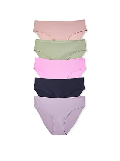 Victoria's Secret Body By Victoria 5-pack By Flex Mid-rise Bikini Panties In Black