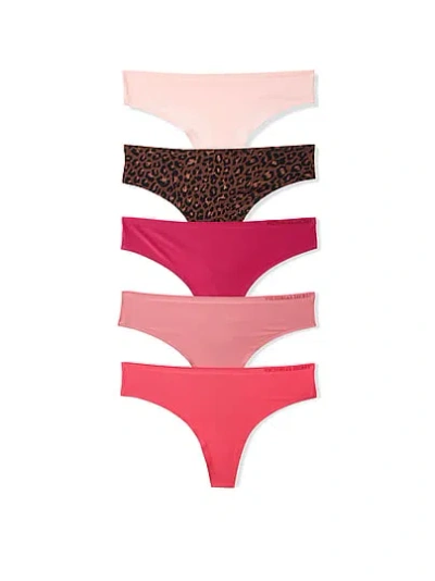 Victoria's Secret Body By Victoria 5-pack By Flex Mid-rise Thong Panties In Multi