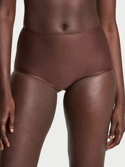 Victoria's Secret Body By Victoria By Flex Mid-rise Modern Brief Panty In Brown