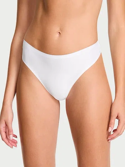 Victoria's Secret Body By Victoria By Flex Mid-rise Thong Panty In White