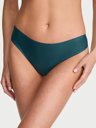 Victoria's Secret Body By Victoria By Flex Mid-rise Thong Panty In Blue