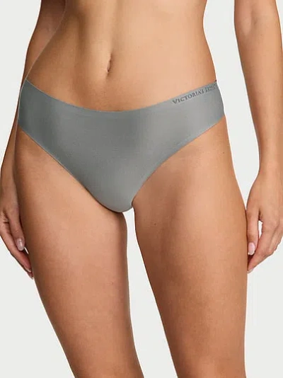 Victoria's Secret Body By Victoria By Flex Mid-rise Thong Panty In Gray