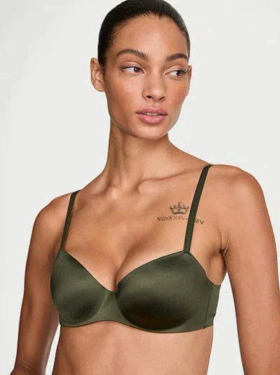 Victoria's Secret Body By Victoria Flexfactor High-shine Lightly Lined Balconette Bra In Black