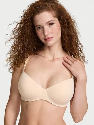Victoria's Secret Body By Victoria Flexfactor Lightly Lined Balconette Bra In Beige
