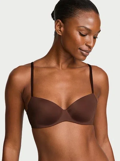 Victoria's Secret Body By Victoria Flexfactor Lightly Lined Balconette Bra In Brown