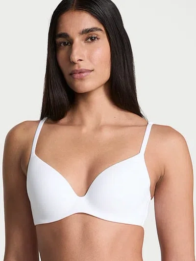 Victoria's Secret Body By Victoria Flexfactor Lightly Lined Plunge Demi Bra In White