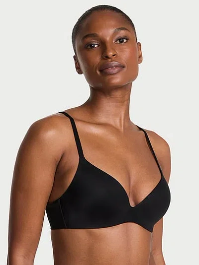 Victoria's Secret Body By Victoria Flexfactor Lightly Lined Plunge Demi Bra In Black
