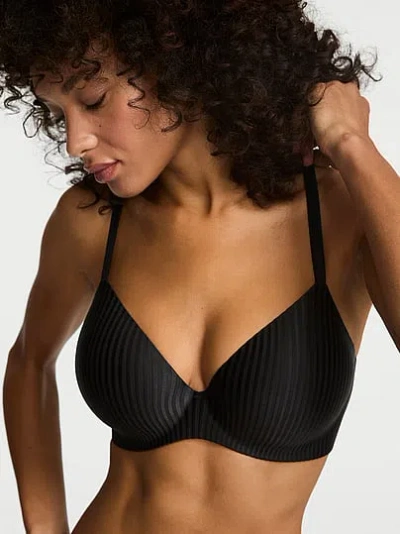 Victoria's Secret Body By Victoria Flexfactor Lightly Lined Plunge Demi Bra In Black
