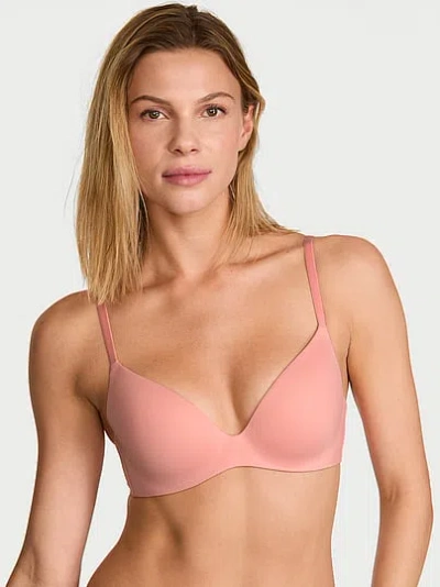 Victoria's Secret Body By Victoria Flexfactor Lightly Lined Plunge Demi Bra In Pink