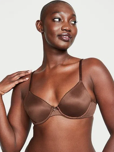 Victoria's Secret Body By Victoria Invisible Lift Unlined Smooth Demi Bra In Brown