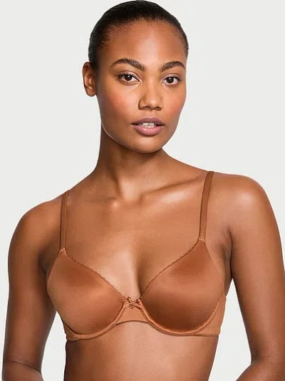 Victoria's Secret Body By Victoria Invisible Lift Unlined Smooth Demi Bra In Brown