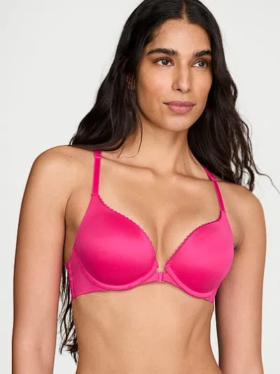 Victoria's Secret Body By Victoria Lace Racerback Push-up Bra In Pink