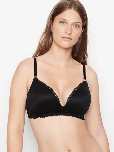 Victoria's Secret Body By Victoria Lace Wing Wireless Nursing Bra In Black