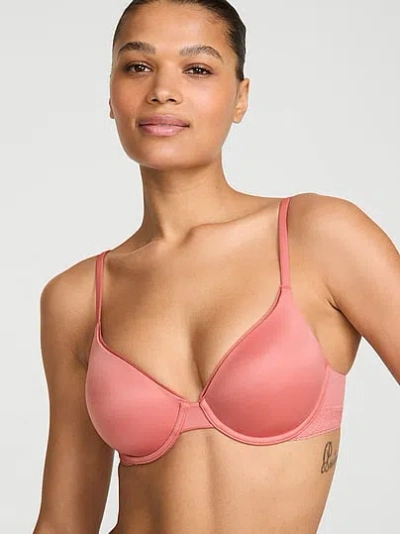 Victoria's Secret Body By Victoria Lace-trim Lightly Lined Full-coverage Bra In Pink