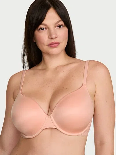 Victoria's Secret Body By Victoria Lace-trim Lightly Lined Full-coverage Bra In Sand