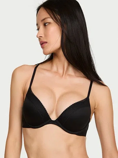 Victoria's Secret Body By Victoria Lace-trim Push-up Bra In Black